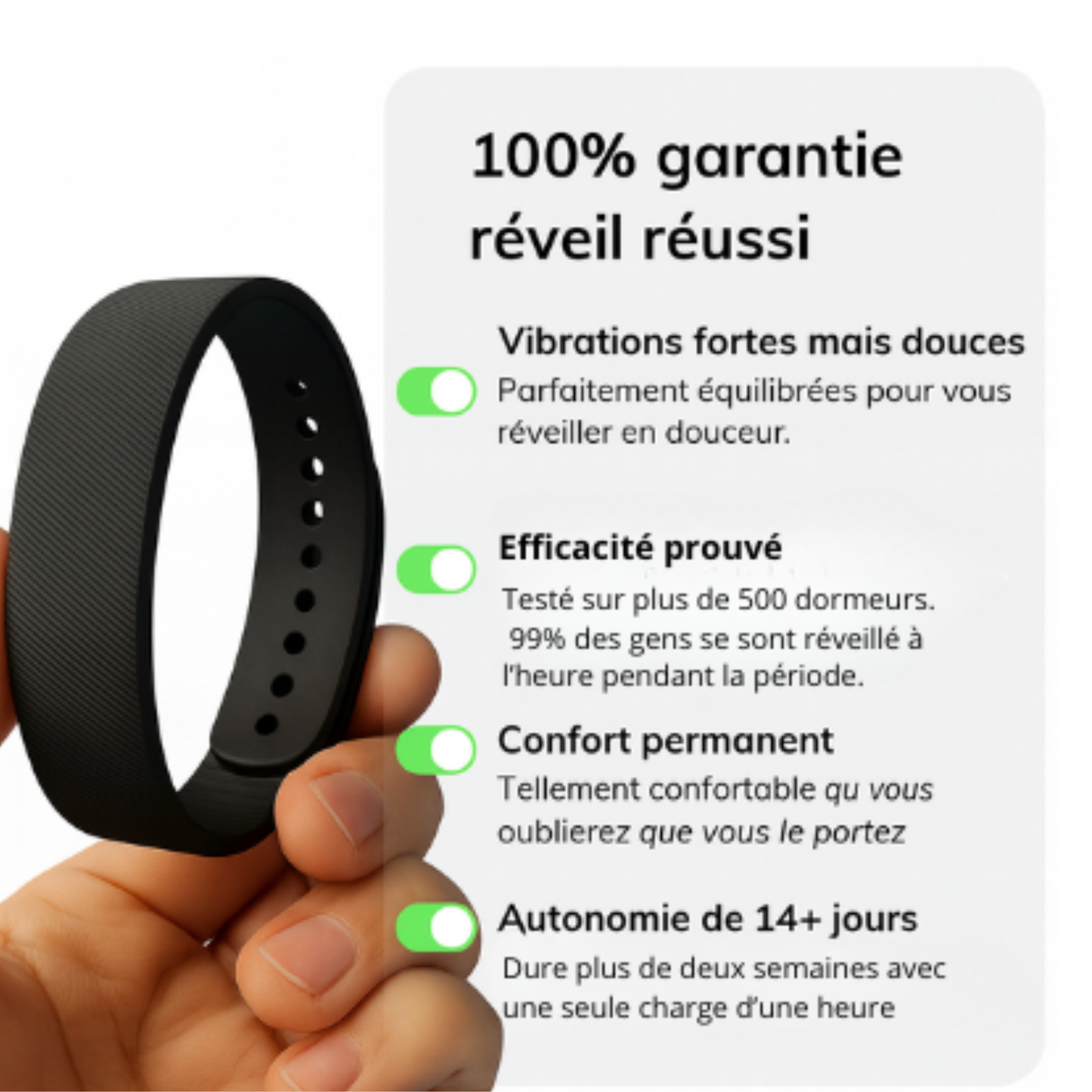 Wak‑Up™ – Le réveil sans bruit, sans stress